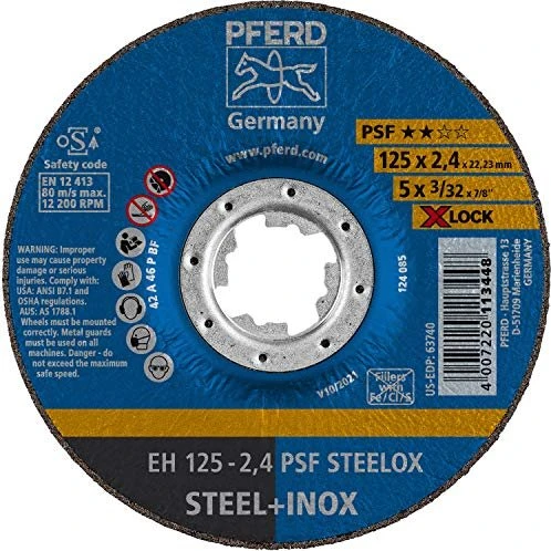 Pferd EH 125-2.4 PSF STEELOX/X-LOCK Trennscheibe gekröpft, 125x2.4mm, 25 Stück
