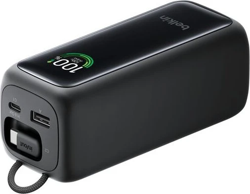 Belkin UltraCharge Powerbank 22K mit einziehbarem Kabel schwarz