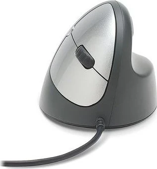 Goldtouch Semi-Vertical Mouse schwarz/silber, Rechtshänder, Medium, USB