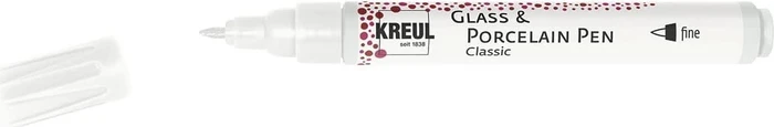 Kreul Glass & Porcelain Pen Classic fine weiß