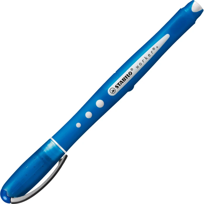 STABILO worker+ colorful Medium Tintenroller (Mine) blau/weiß