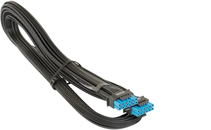 Seasonic 12V-2x6 Kabel, natives 12V-2x6 Kabel, 1x 16-Pin PCIe 5.1 Stecker auf 16-Pin PCIe 5.1 Stecker, schwarz, 70cm