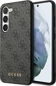 Guess Hard Cover 4G Metal Gold Logo für Samsung Galaxy S23 grau