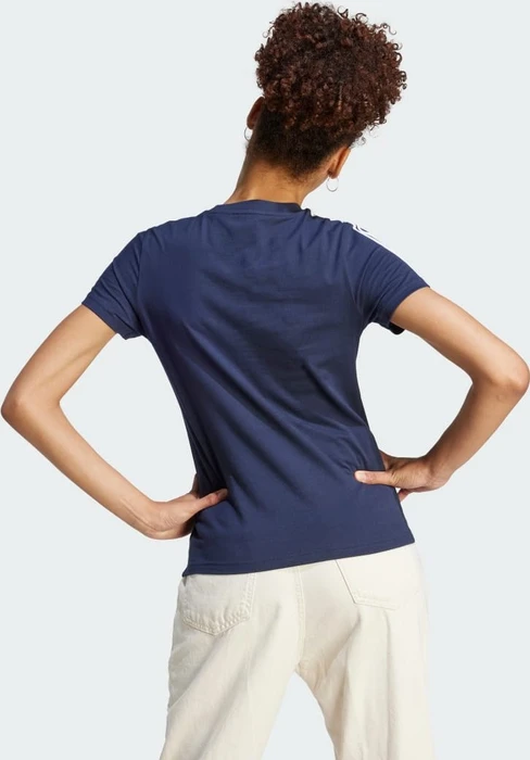 adidas Loungewear Essentials Slim 3-Streifen T-Shirt kurzarm legend ink/white (Damen)