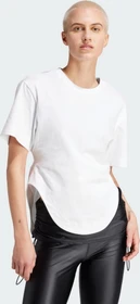 adidas by Stella McCartney Sportswear Curved Hem T-Shirt kurzarm weiß/schwarz (Damen)