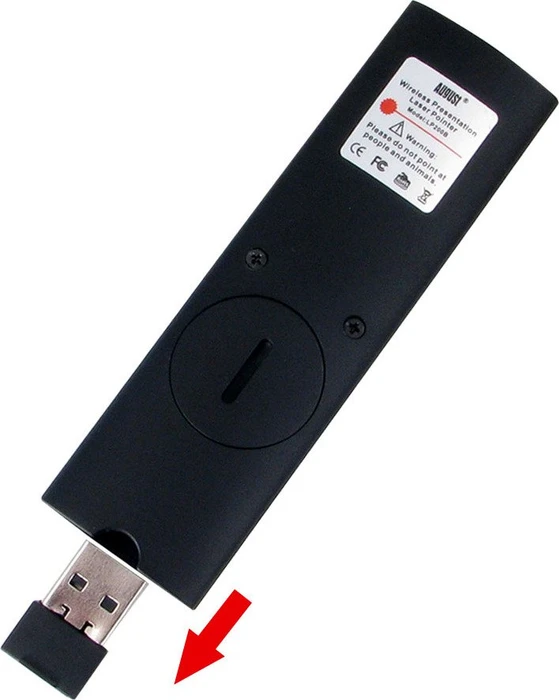 August LP200B Presenter mit Laserpointer schwarz, USB-A