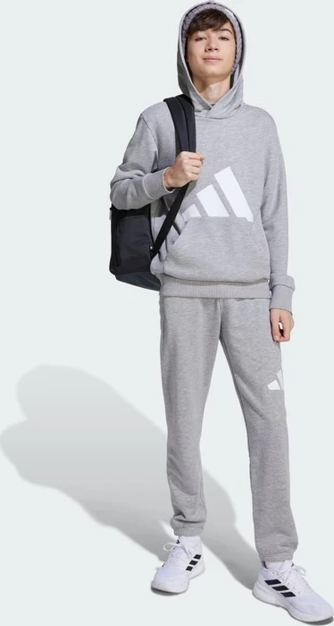 adidas Essentials Hoodie medium grey heather/white (Junior)