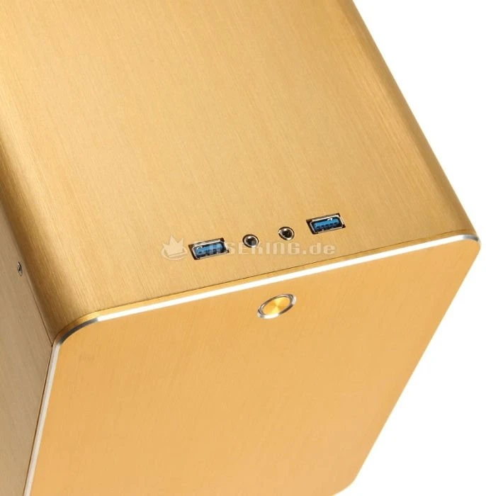 Raijintek Metis gold, Acrylfenster, Mini-ITX
