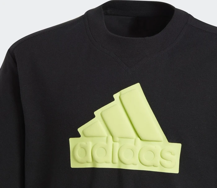 adidas Future Icons Logo Piqué T-Shirt kurzarm black/pulse lime (Junior)