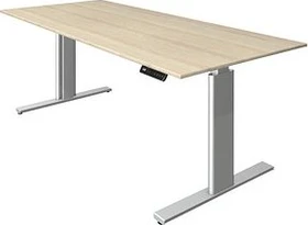 Kerkmann Move 3 elektrisch höhenverstellbarer Sitz-Steh-Schreibtisch 180x80cm Ahorn/silber