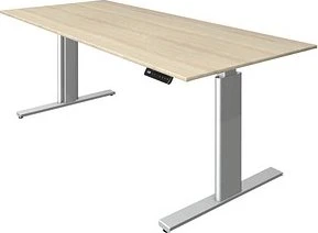 Kerkmann Move 3 elektrisch höhenverstellbarer Sitz-Steh-Schreibtisch 180x80cm Ahorn/silber