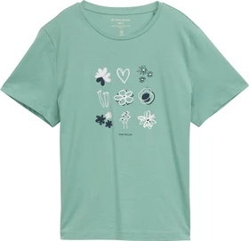 Tom Tailor Print T-Shirt kurzarm bleeched green (Damen)