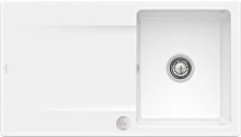Villeroy & Boch Siluet Flat 880x490mm Einbau Becken reversibel mit Ablauffernbedienung snow white