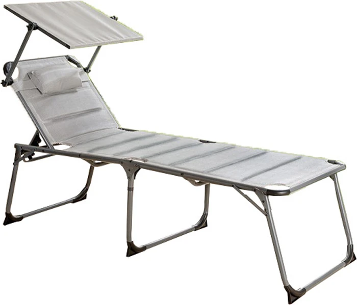 Solax-Sunshine Sonnenliege Aluminium grau