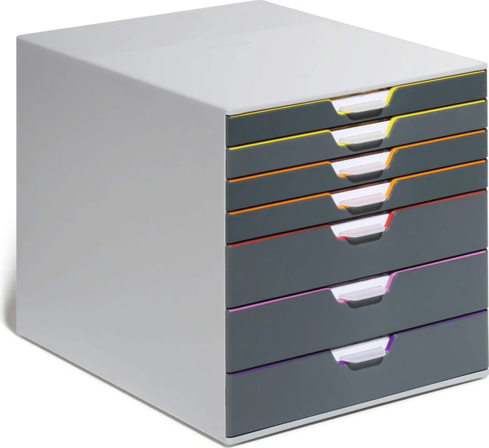 Durable Varicolor 7 Schubladenbox, 7 Schubladen, grau