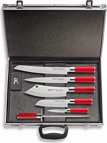 F.Dick Messer-Set mit Koffer red Spirit, 6-tlg.