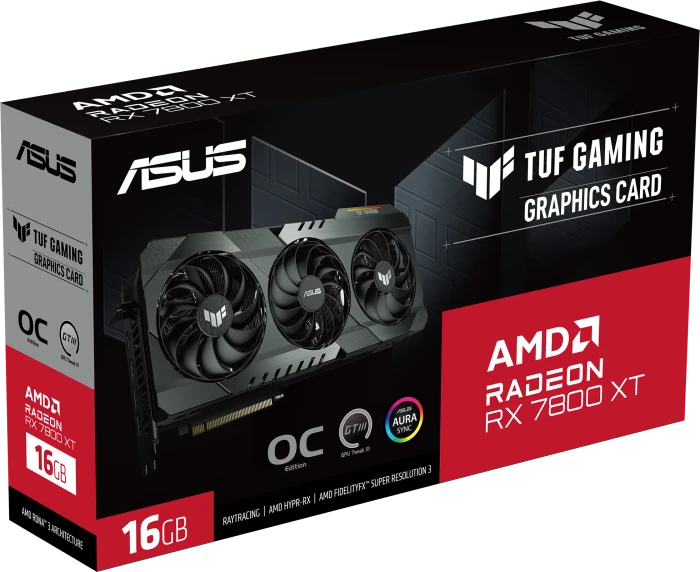 ASUS TUF Gaming Radeon RX 7800 XT OG OC, TUF-RX7800XT-O16G-OG-GAMING, 16GB GDDR6, HDMI, 3x DP