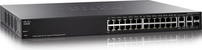 Cisco SG300 Rackmount Gigabit Managed Switch, 26x RJ-45, 2x RJ-45/SFP, 375W PoE+