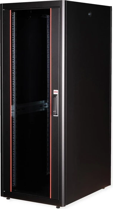 Roline / Secomp Basic 19" Netzwerkschrank 32HE, montiert, Glastür, IP20, RAL 9005, 800mm tief