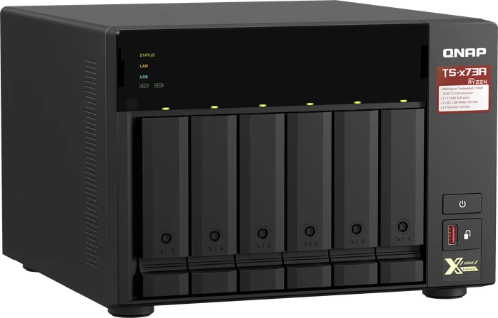QNAP QuTS hero Turbo Station TS-673A-8G, 8GB RAM, 2x RJ-45 2.5GBase-T, 3x USB-A 3.1