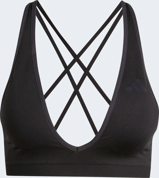 adidas Workout Essentials Knit Light Support Sport-BH schwarz (Damen)
