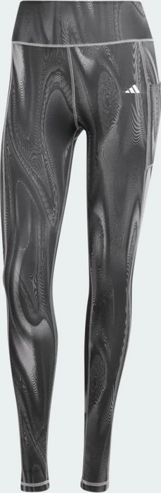 adidas Optime Full-Length Print Hose lang glory grey/carbon/black (Damen)