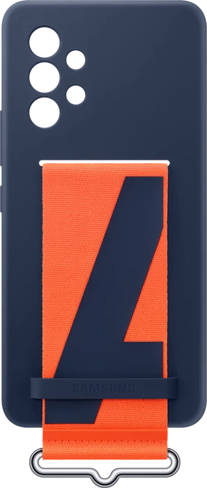 Samsung Silicone Cover with Strap für Galaxy A53 5G navy