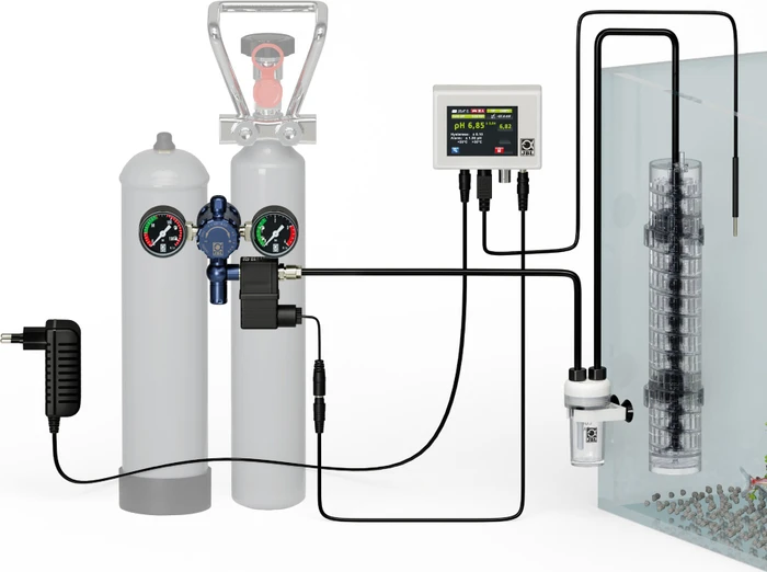 JBL PRO FLORA CO2 Professional Set V, Präzisions-Druckminderer mit Controller für Einweg und Mehrweg CO2 Druckflaschen
