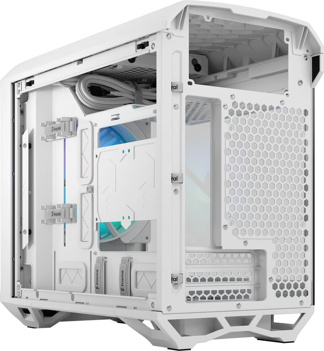 Fractal Design Torrent Nano White RGB TG Clear Tint, Glasfenster, Mini-ITX