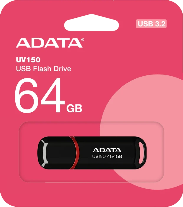 ADATA DashDrive UV150 64GB schwarz, USB-A, USB 3.2 Gen 1×1