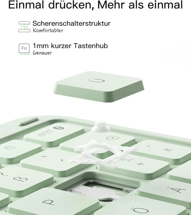 Inateck Ultraleicht Tastatur für iPad Air 6/iPad Air 5/iPad Pro 11", grün, DE