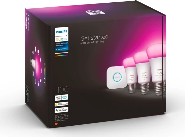 Philips Hue White and Color Ambiance 1100 E27 9W Starter-Kit