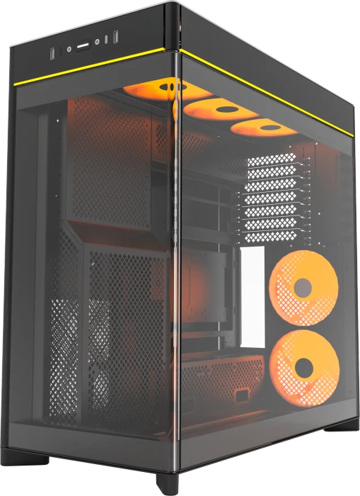 Montech HS02 Pro Black, Glasfenster