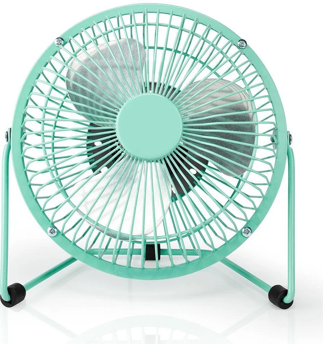 Nedis FNDK1TQ15 USB Mini Tischventilator aus Metall 15cm türkis