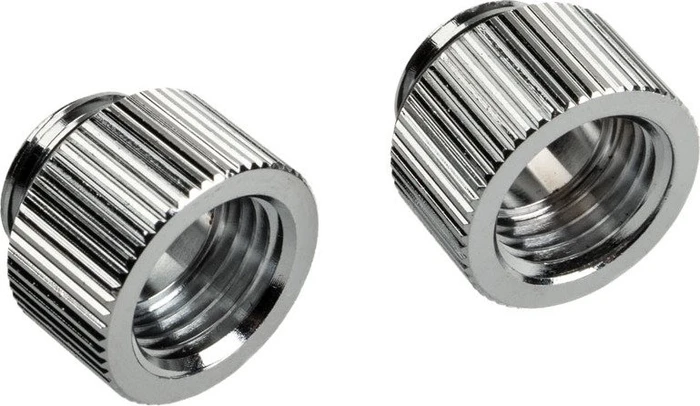 Bitspower Touchaqua Verlängerung G1/4" auf G1/4", 10mm, Glorious Silver, 2er-Pack