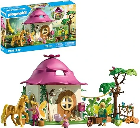 playmobil Magic Unicorns Gemütliches Feenzuhause mit Goldeinhorn und Stall