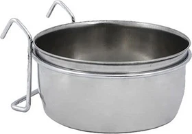 Nobby Edelstahlnapf mit Befestigung Medium, 600ml/13cm Ø