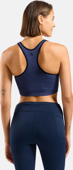 Odlo Seamless Medium Sport-BH skipper blue melange (Damen)