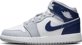 Nike Air Jordan 1 Mid white/wolf grey/midnight navy (Junior)