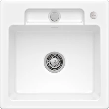 Villeroy & Boch Siluet 50 S flat flächenbündig Becken mittig mit Ablauffernbedienung snow white