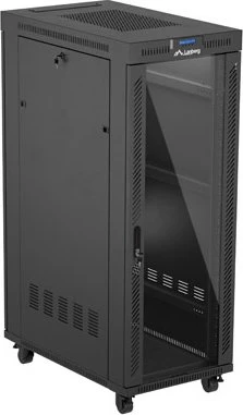 Lanberg 19" Rackschrank 32HE, LCD, freistehend, Flat Pack, Glastür, IP20, RAL 9004, 1000mm tief