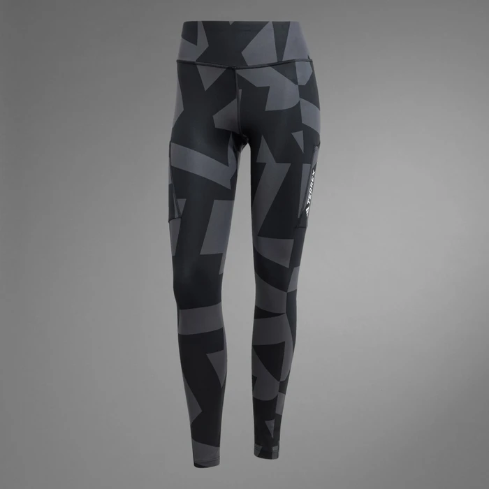 adidas Terrex Multi Printed Laufhose lang carbon/black (Damen)
