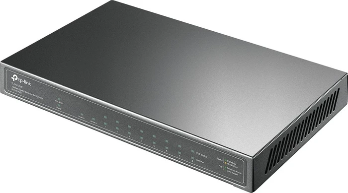 TP-Link TL-SG1210P Desktop Gigabit Switch, 9x RJ-45, 1x SFP, 63W PoE+