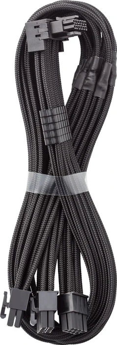 CableMod C-Series Pro, 12VHPWR Kabel, Corsair Type 4, 3x 8-Pin PCIe Stecker auf 16-Pin PCIe 5.0 12VHPWR Stecker, Adapterkabel, 90°, Variante A, schwarz, 60cm