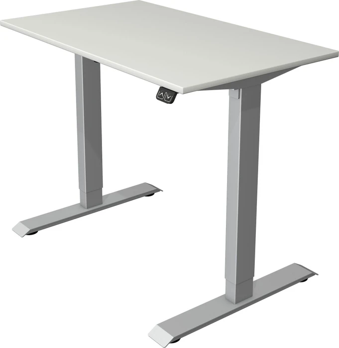 Kerkmann Move 1 elektrisch höhenverstellbarer Sitz-Steh-Schreibtisch 100x60cm grau/silber