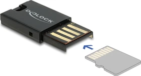 DeLOCK microSD Single-Slot-Cardreader, USB-A 2.0 [Stecker] (91603)