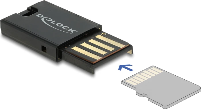 DeLOCK microSD Single-Slot-Cardreader, USB-A 2.0 [Stecker]