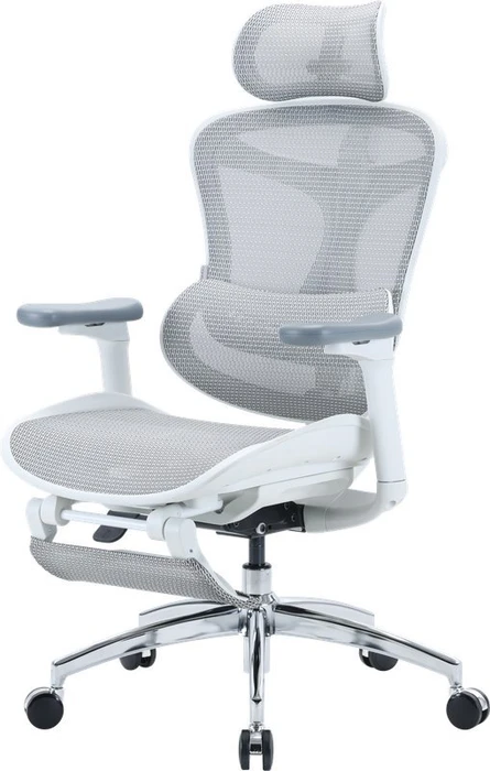Sihoo Doro C300L Ergonomischer Bürostuhl mit Fußstütze, weiß