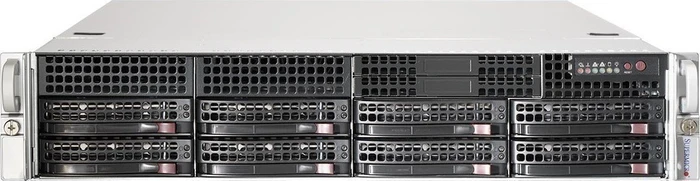 Supermicro SuperChassis 825TQC-R1K03LPB, grau/schwarz, 2HE, 1x 1000W redundant