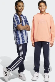 adidas Essentials 3-Streifen Fleece Trainingshose lang legend ink/white (Junior)
